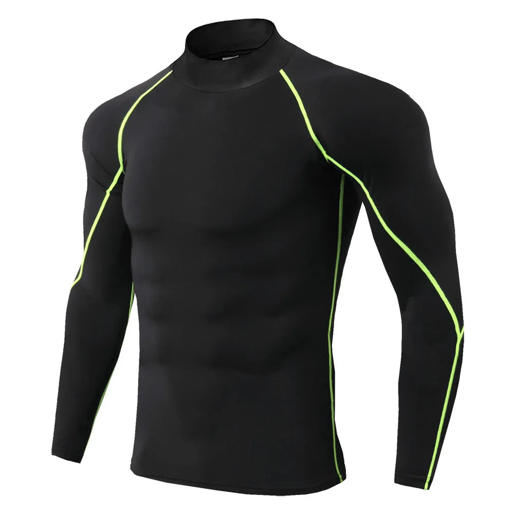 Men Running T shirt Quick Dry Bodybuilding Sport Shirt Long Sleeve Compression Top  Fitness Tight Rashgard Gym T-Shirt Men