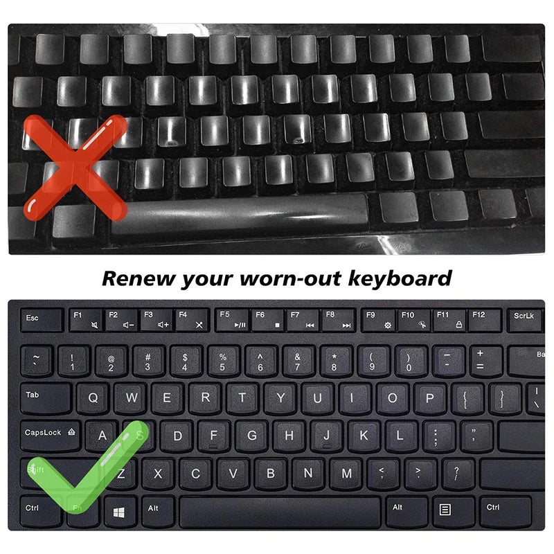 English Spanish Italian Korean Keyboard Stickers Frosted PVC Language Keyboard Sticker For Laptop Desktop PC