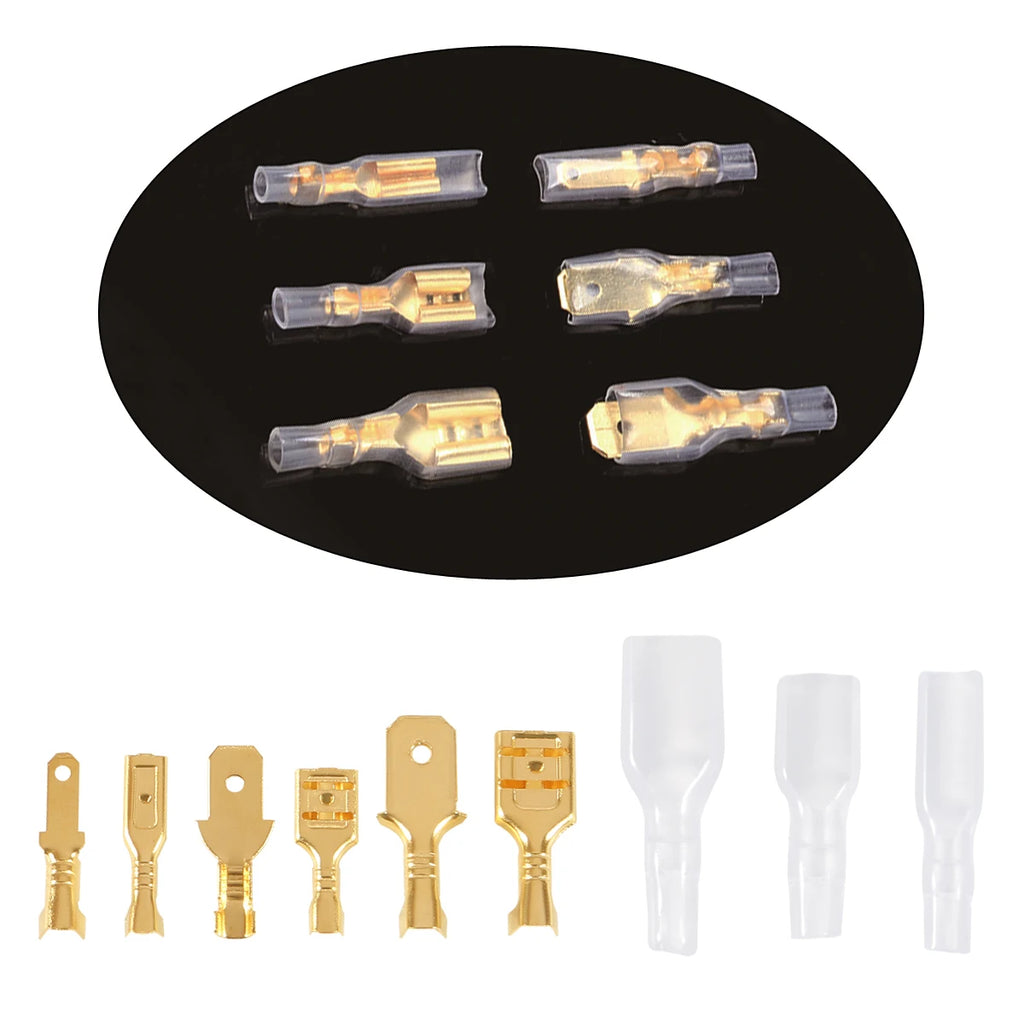 270PCS Box Insulated Male Female Wire Connector 2.8/4.8/6.3mm Electrical Crimp Terminals Termin Spade Connectors Assorted Kit