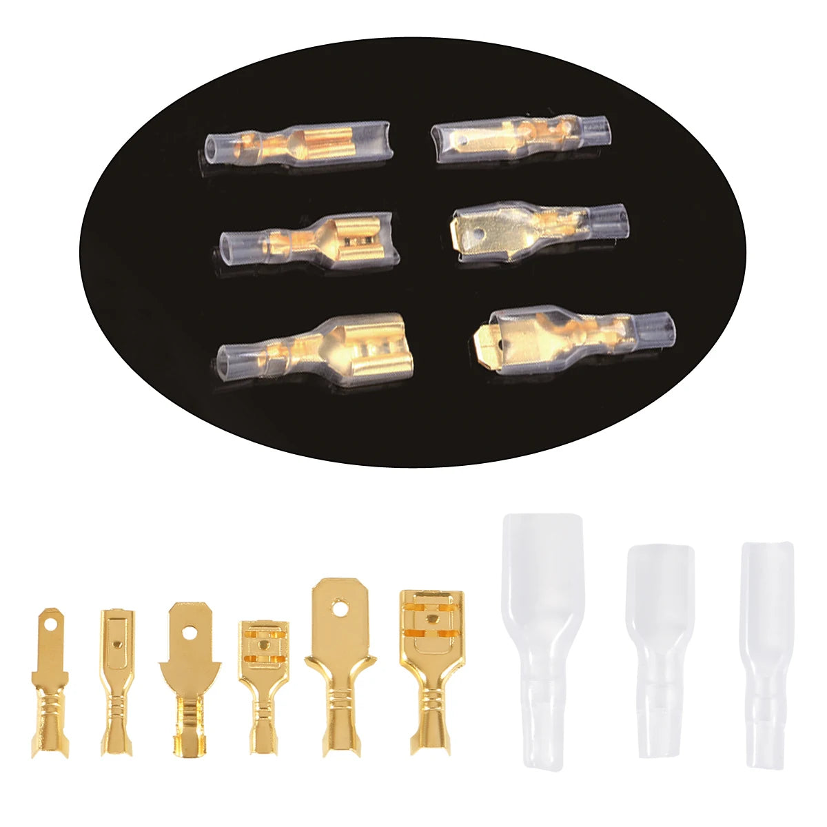 270PCS Box Insulated Male Female Wire Connector 2.8/4.8/6.3mm Electrical Crimp Terminals Termin Spade Connectors Assorted Kit