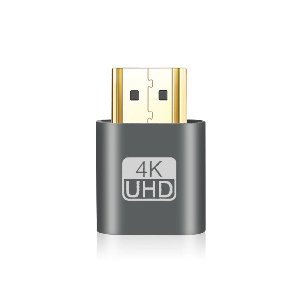 HDMI-compatible VGA Virtual Display Adapter 4K 1.4 DDC EDID Dummy Plug Headless Ghost Display Emulator Video Card Lock Plate