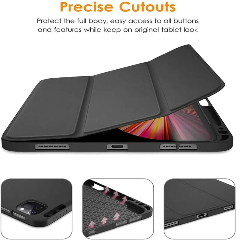 For Funda Xiaomi Mi Pad 8 7 6 Pro 5 11.2 Case Redmi pad SE 11 10.6 8.7 12.1 Auto Wake up & Sleep Silicone Cover Support Charging