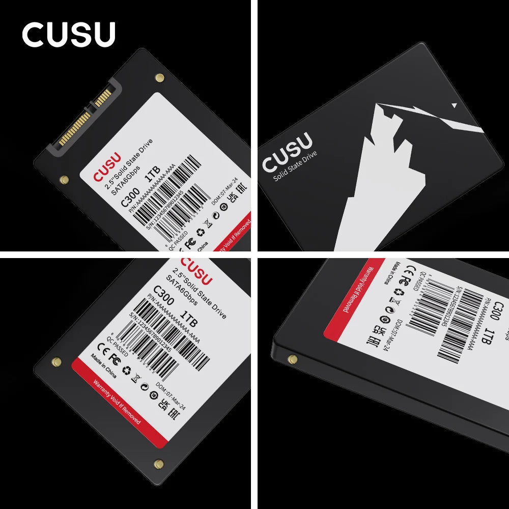 CUSU SATA SSD 128gb 256gb 512gb 1tb 2tb SSD Hard Drive SATA3 Solid State Disk for PC Laptop Desktop