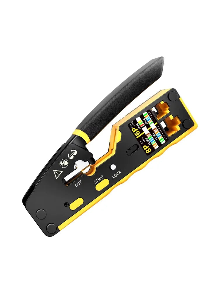 RJ45 Crimp Tool Pass Through Ethernet Crimping Tool for Cat6 Cat5 Cat5e RJ45 Connectors Wire Stripper Cable Crimping Pliers