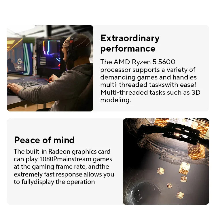 NEW AMD Ryzen 5 5600 R5 5600 3.5 GHz 6-Core 12-Thread CPU Processor 7NM L3=32M 100-000000927 Socket AM4 No Fan