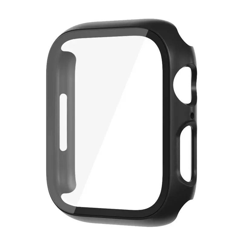 Glass+Case For Apple Watch 8 7 45mm 44mm 41mm 40mm PC Screen Protector Cover iwatch Series 3/4/5/6/SE/7/8 SmartWatch Accessories