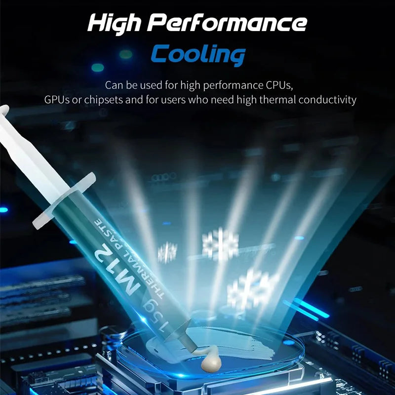 COOLCIRC Thermal Paste Performance Thermal Conductive Grease Paste 12.4 W/MK 1/4/8/15/30g For Game PC PS5 CPU GPU Cooling