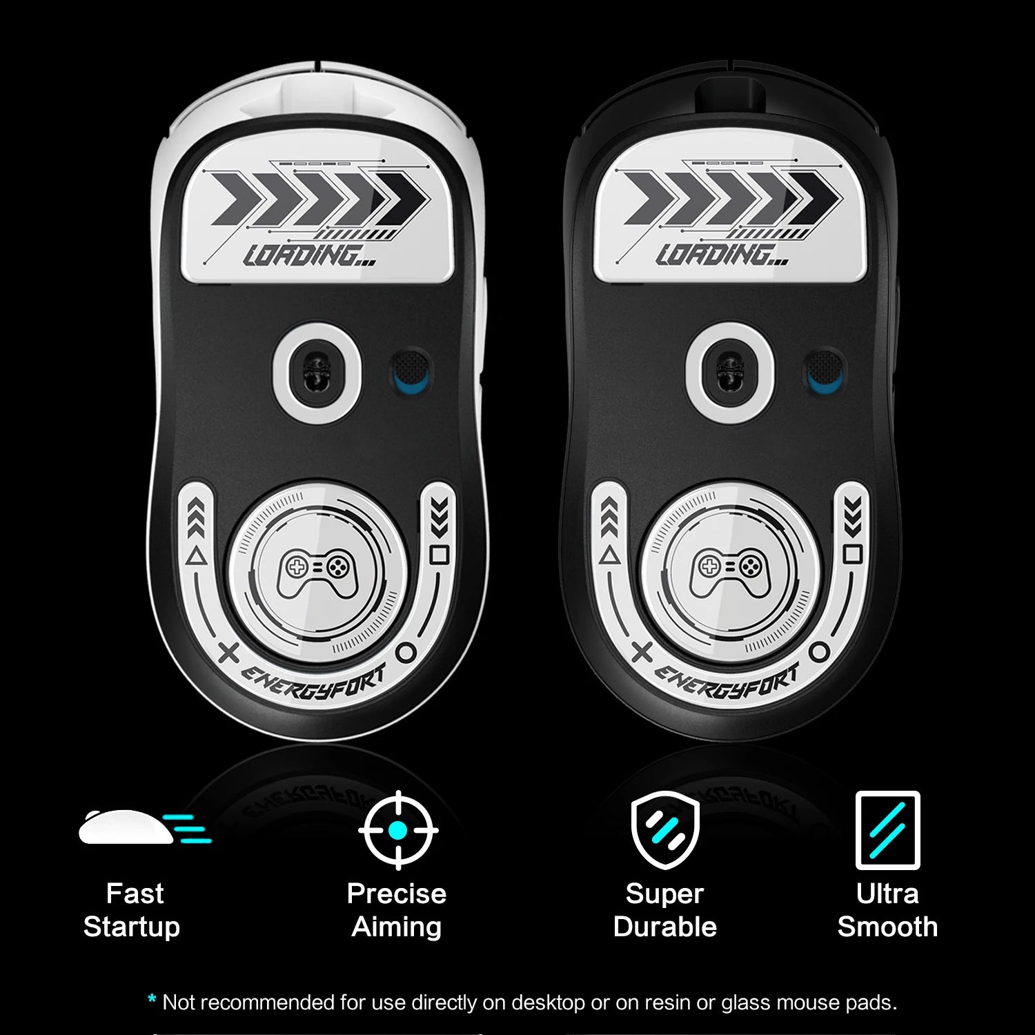 Mouse Feet Skates for Logitech G Pro X Superlight 2 Wireless Gaming Mouse Rounded Curved Edges Glass Mouse feet Replacement