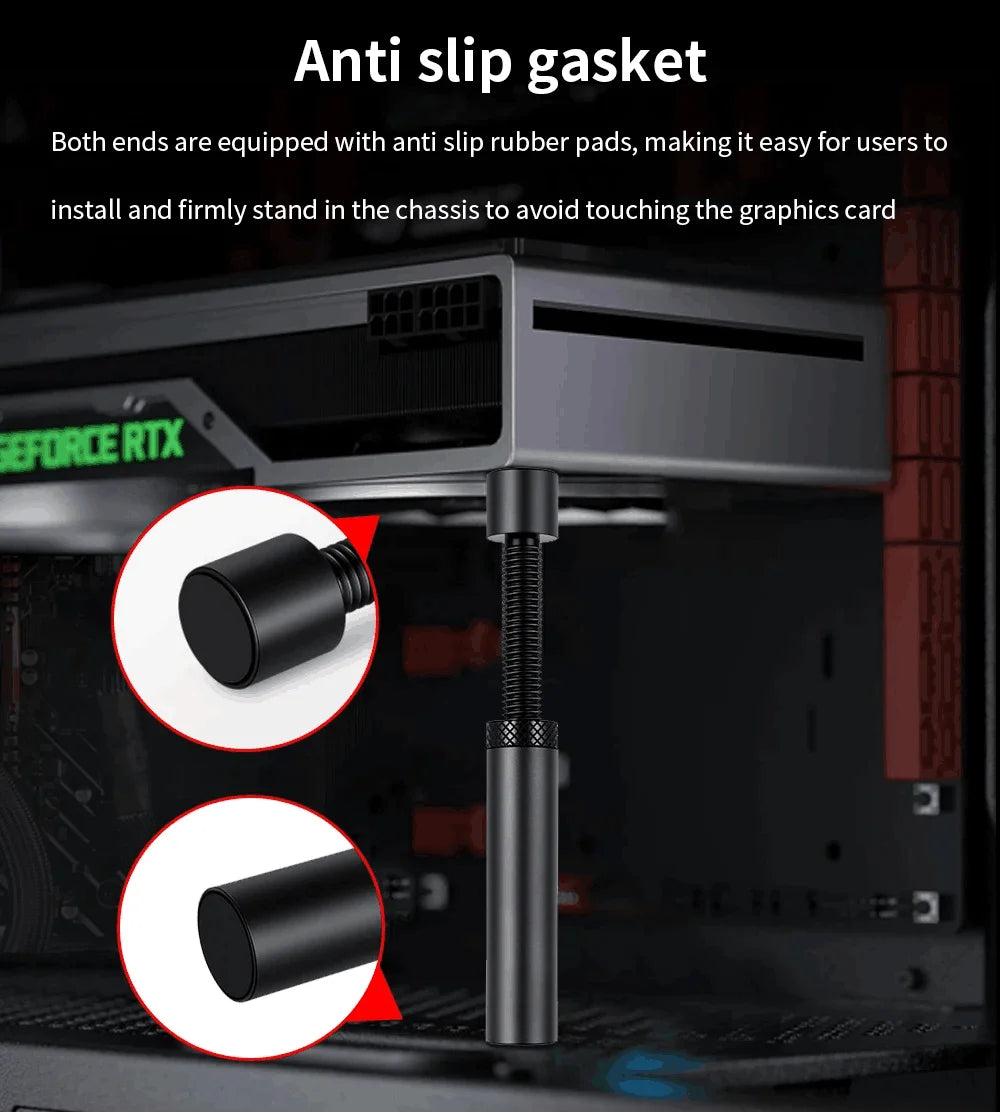 GPUHOLD Graphics Card Bracket GPU Holder Video Card Support Stand Aluminum Vertical Telescopic Rotating GPU Stand