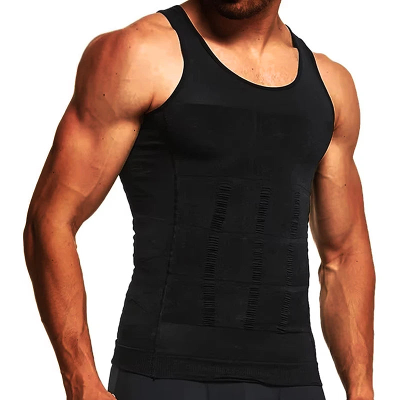 Mens Slimming Body Shaper Chest Compression Shirts Tummy Control Shapewear Abdomen Belly Trimmer Vest Gym Waist Trainer Corset