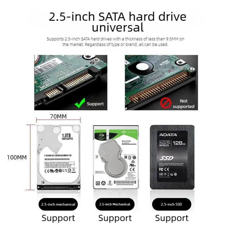 Sata To USB 3.0 Adapter Cable USB To SATA 3 Cable Support 22 Pin 2.5 Lnche External HDD SSD Hard Disk Computer Connector Fit