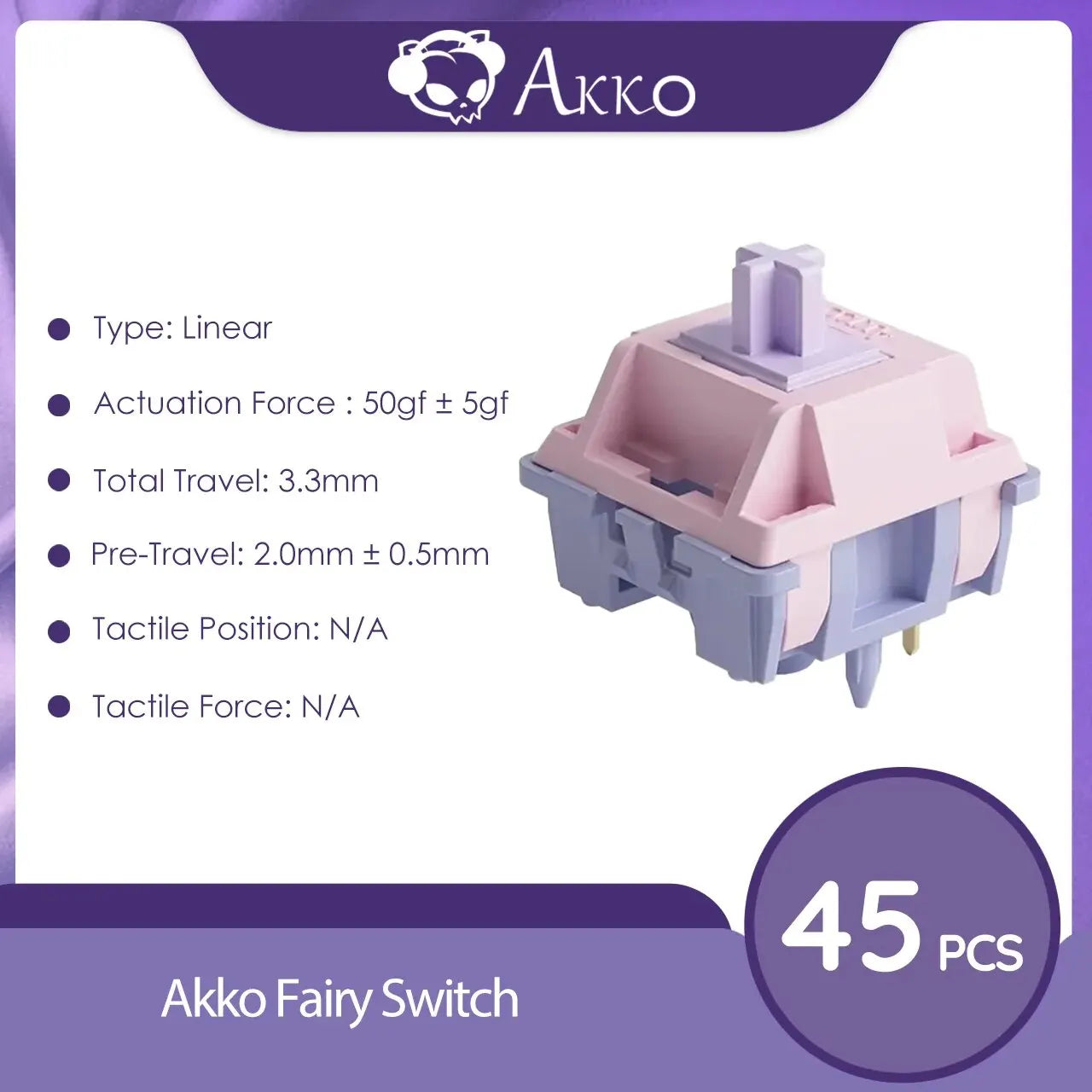 Akko V3 Pro Switches Tactile / Linear Switch for Mechanical Keyboard 45Pcs Pack Replaceable Outemu Gateron Cherry MX Keyswitch