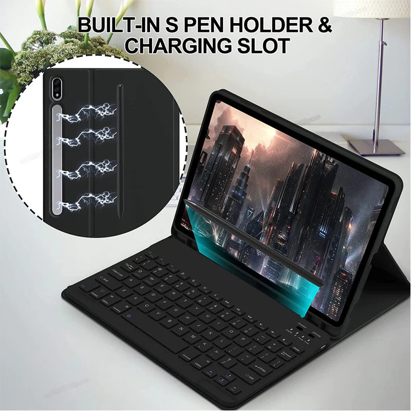 For Samsung Galaxy Tab A9 Plus 11 A8 Case Detachable Keyboard Galaxy Tab S6 S10 LITE S9 FE 10.9 10.4 S7 S8 S11 11 PLUS 12.4 13.1