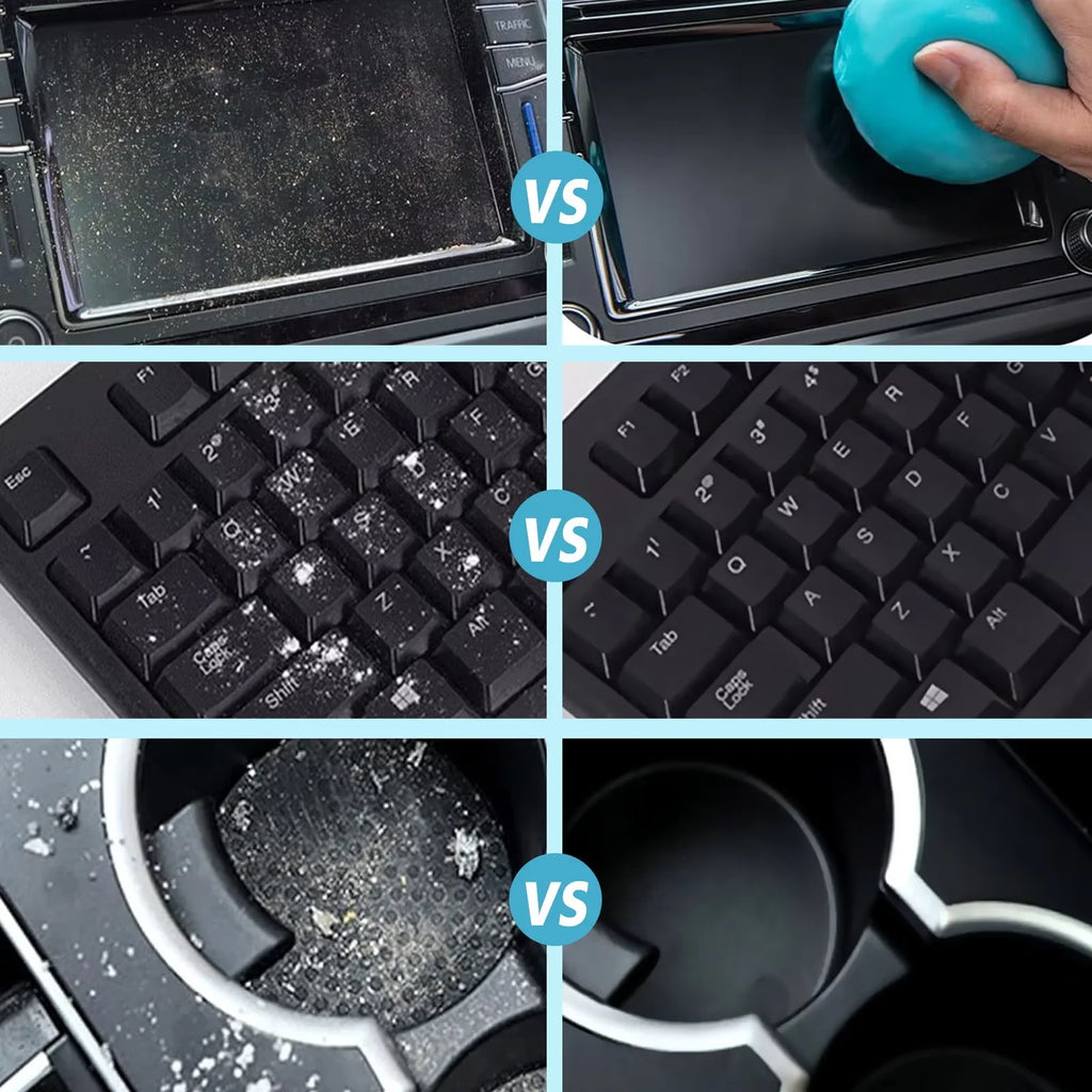 80ml Jelly Cleaning Gel for Car Air Vent & Keyboard Dust Removal, Soft High Adhesion Cleaning Mud for Auto Interior, Easy to Use