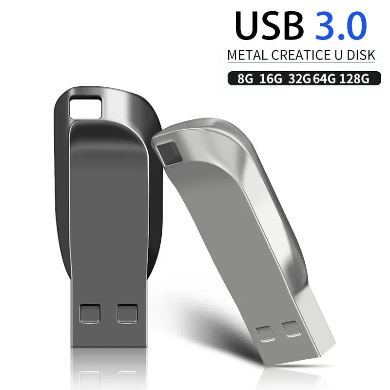 Metal Rod Drive USB Flash Drive 3.0 Pendrive 128GB 64GB Free Stick Pen 32GB High Speed 3.0 Pen Drive 16GB 8GB U Disk