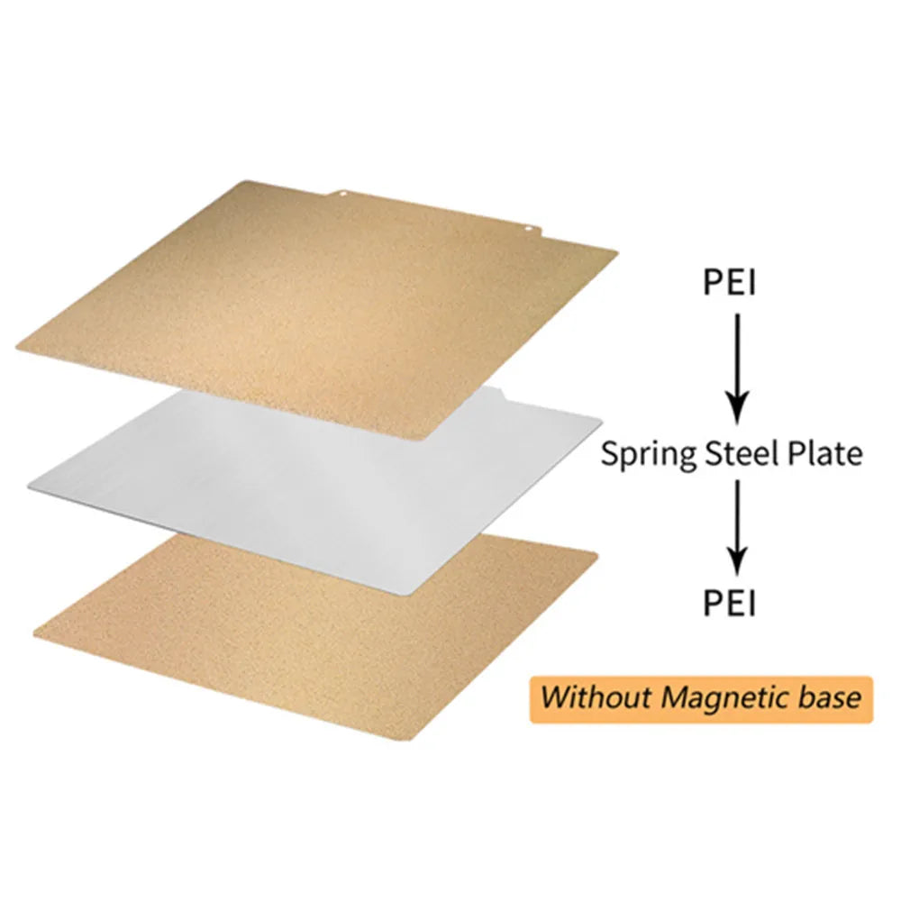 Magnetic PEI Powder Sheet 235/250/310/350/220mm Double Sided Spring Steel Sheet Textured For Ender 3 CR10 P1P SW-X1 Build Plate