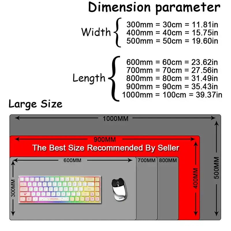Computer Laptop Mouse Pad Office Women Large Minimalist Desk Mat Girls Gaming Mousepad Rubber Bottom Non-Slip Cushion 900X400