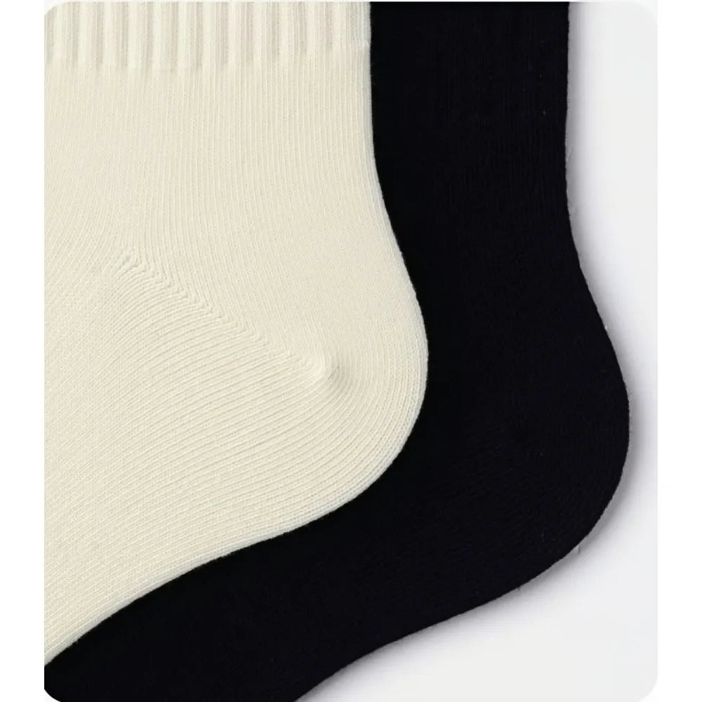 1/4 Pairs Men's and women's casual socks, asymmetrical niche mid length socks,  Japanese socks, couple sports socks