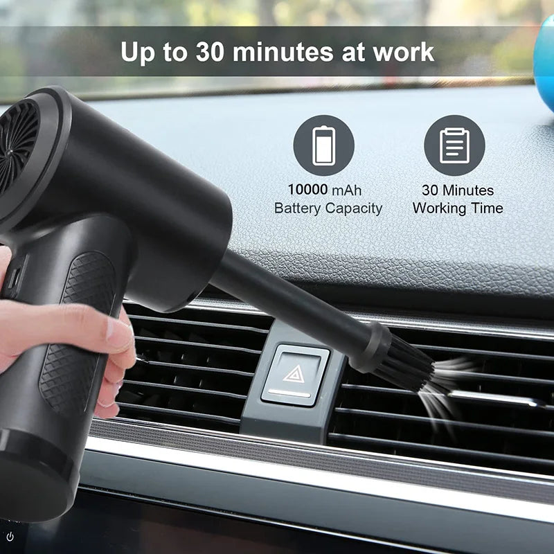 Compressed Air Duster For Computer Laptop Keyboard Car Camera Cleaning 51000 RPM USB Charging Portable Wireless Air Blower