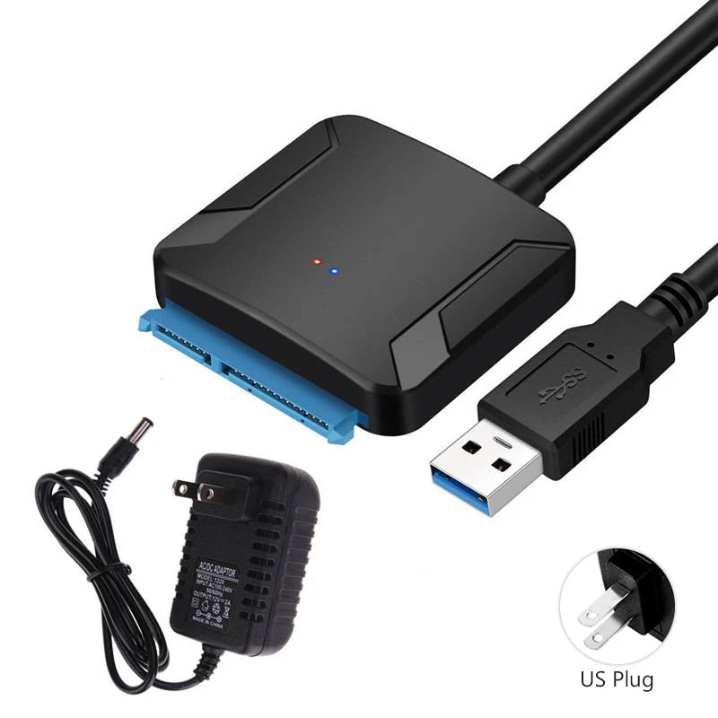 High Quality USB 3.0 to SATA Adapter Converter Cable 5Gbps for 2.5 3.5 Laptop Hard Disk Drive SATA HDD SDD DVD CD-ROM DVD-ROM