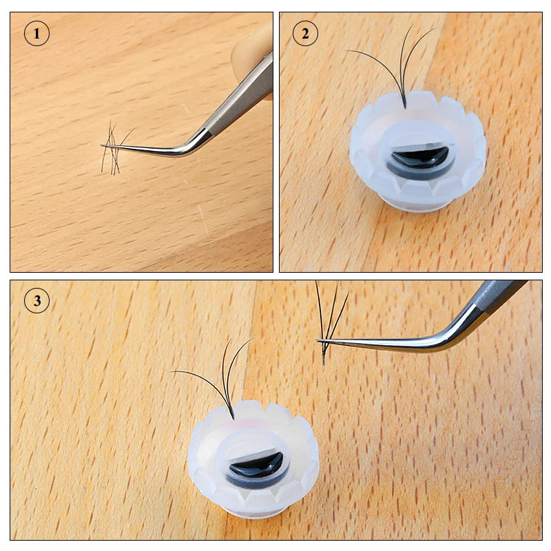 100pcs Disposable Individual Eyelash Glue Holder Grafting Eyelashes Blossom Cup Rings Eyelash Extension Adhesive Stand Holder
