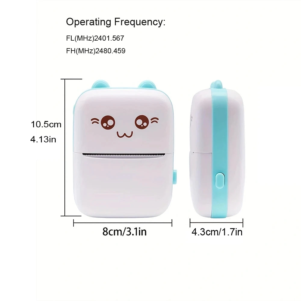 Mini Printer For IPhone And Android, Wireless Mini Photo Printer Label Printer, Portable Mini Thermal Printer For Printing Label