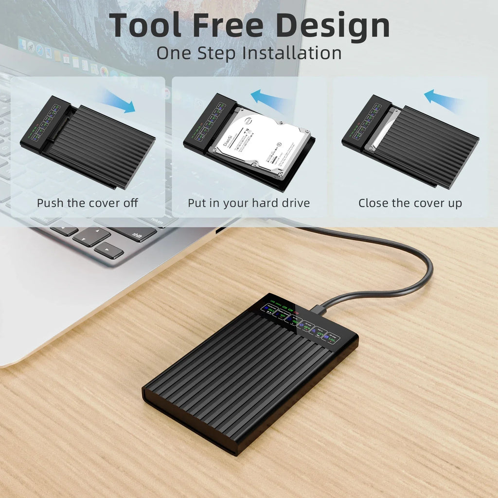 HDD SSD Case 2.5 inch SATA Box USB 3.1 HDD Enclosure 6Gbps Mobile Hard Drive Cases For PC