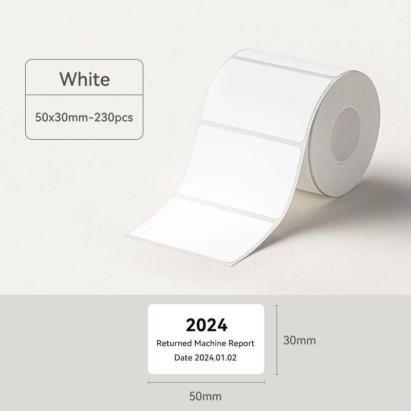 NIIMBOT B21/B1/B3S Full white series Thermal Label Sticker Paper Printable 20-50mm