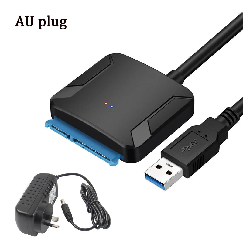 Sata To USB 3.0 Adapter Cable USB 3.0 Hard Drive Converter Cable Support 2.5/3.5 Inch External SSD HDD Adapter Hard Drive Laptop