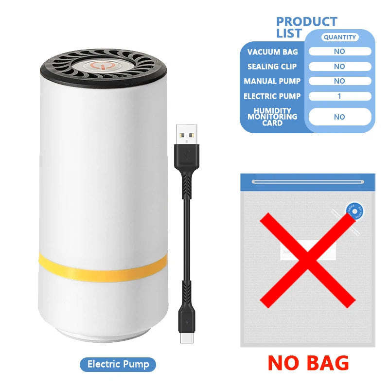 3D Printer Filament Vacuum Bag with USB Rechargeable Electric Air Pump, Vacuum Sealing for PLA ABS PETG Filament Storage