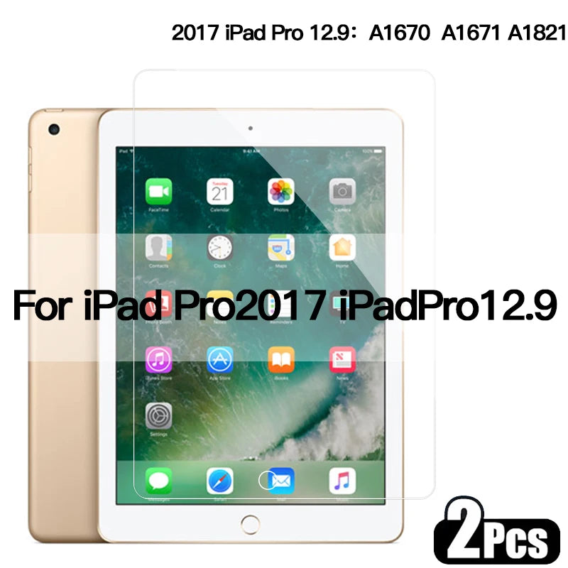 2pcs Tempered Glass Screen Protector for iPad Pro 12.9 11 air4 5 10.9 mini6 4 5 1 2 3 5th 6th 7th 8th 9th 10.2 10.5 9.7 2015