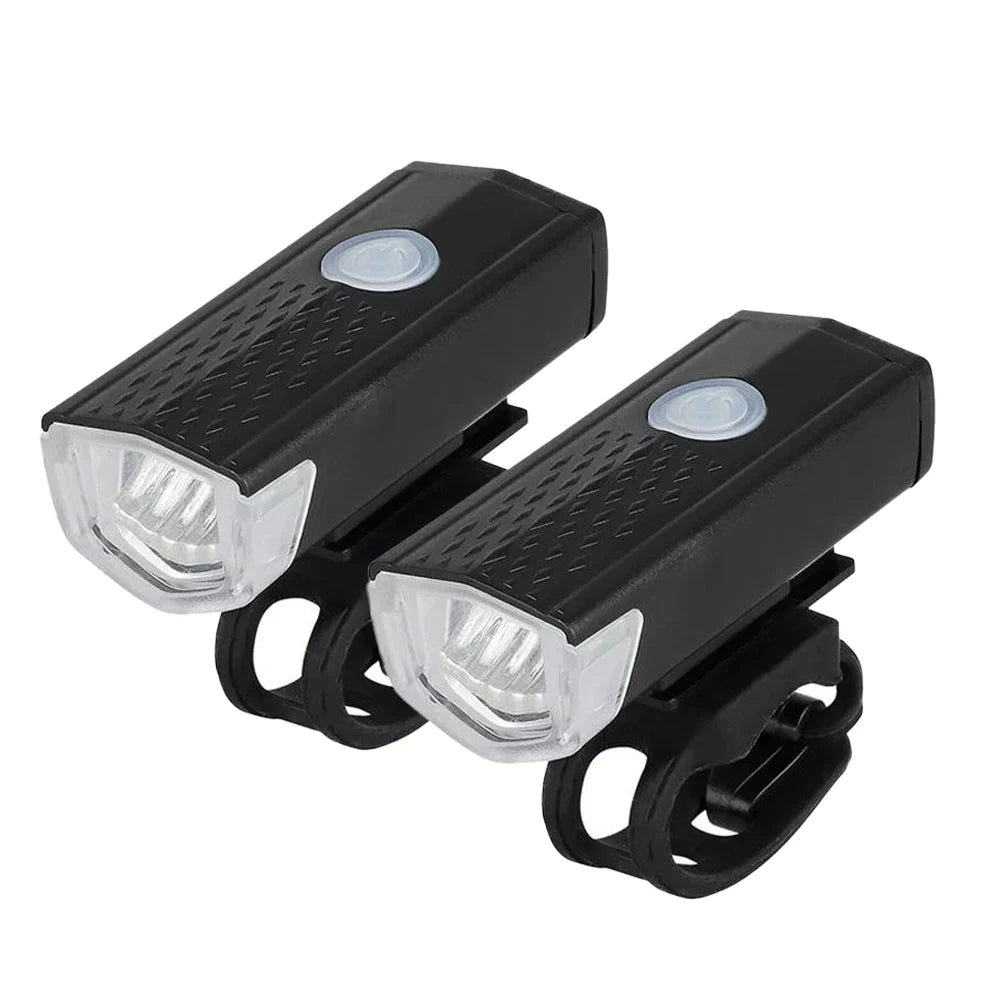 Bike Light Set Front Light with Taillight USB Rechargeable Easy to Install 3 Modes Bicycle Accessories for the Bicycle Road MTB