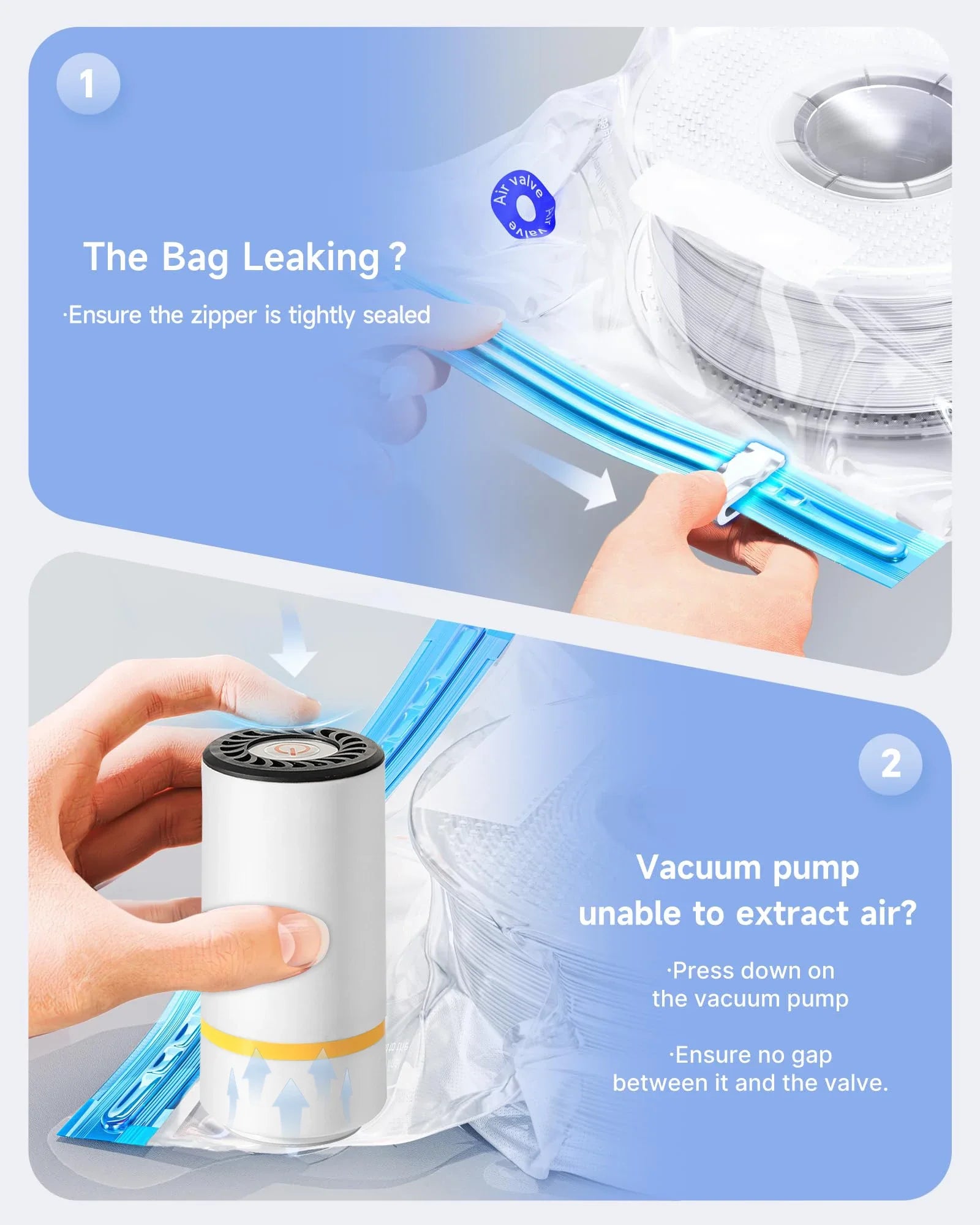 3D Printer Filament Vacuum Bag with USB Rechargeable Electric Air Pump, Vacuum Sealing for PLA ABS PETG Filament Storage