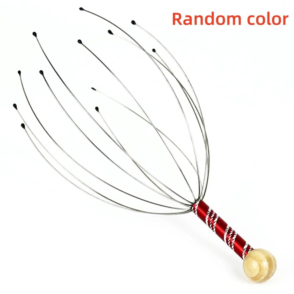 1Pc/2Pcs Handheld Head Massager Stainless Steel Engraved Head Massager Massage Claw Scalp Scratcher Itch Reliever Soul extractor