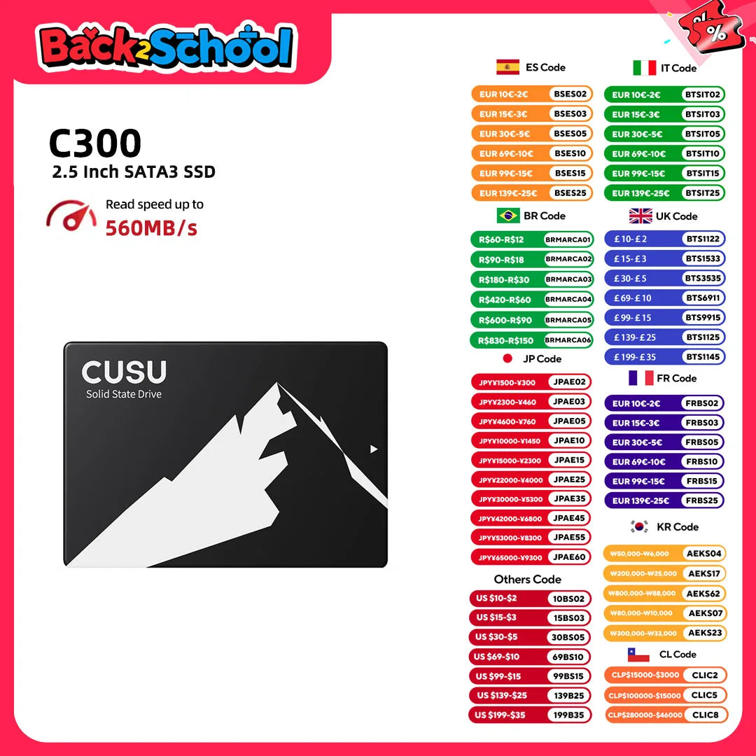 CUSU SATA SSD 128gb 256gb 512gb 1tb 2tb SSD Hard Drive SATA3 Solid State Disk for PC Laptop Desktop