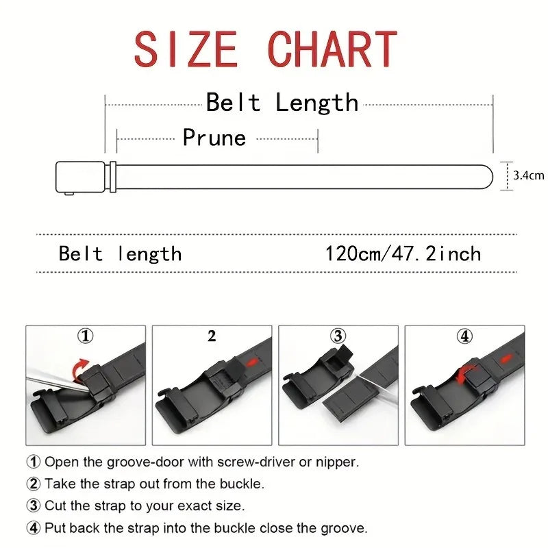 New Business Leisure Style Men's  Automatic Buckle Canvas Belt Durable Quick-Release Belt Outdoor Workwear Waist Belt ﻿
