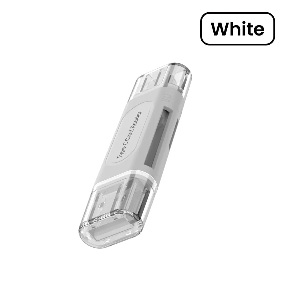 4-in-1 Multifunction USB TYPE-C Card Reader External Storage Black Stretch for Memory Stick USB 2.0 Mini SD TF Card Reader