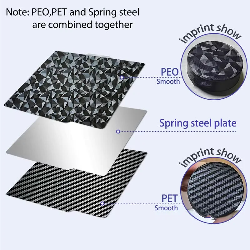 Bambu Lab Build Plate X1carbon PEI Plate smooth bamboo plate lab 257x257mm build plate A1 X1 For bambu lab P1S P1P smooth pei