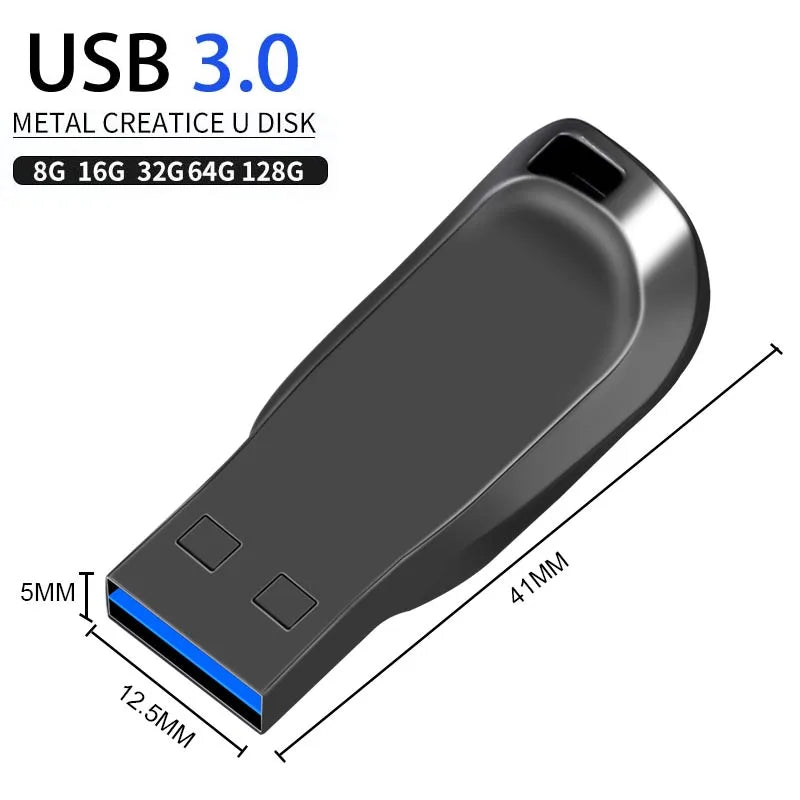 Metal Rod Drive USB Flash Drive 3.0 Pendrive 128GB 64GB Free Stick Pen 32GB High Speed 3.0 Pen Drive 16GB 8GB U Disk
