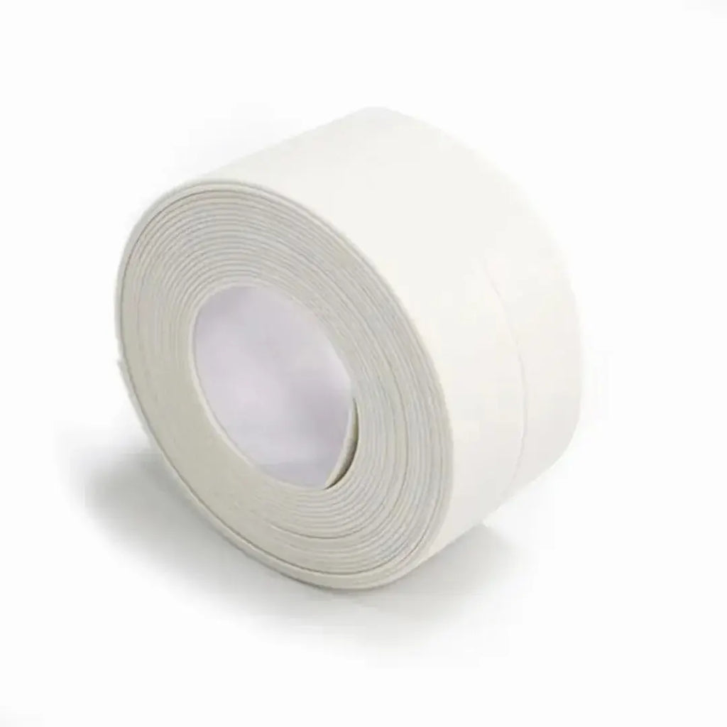 1 Roll of Waterproof White PVC Self-Adhesive Tape - Perfect for Bathroom, Sink & Kitchen - Super Strong Stickiness!