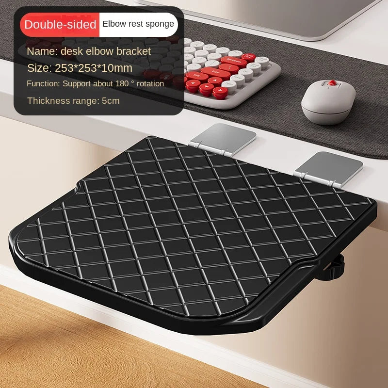 Foldable Ergonomic Computer Desk Arm Rest Pad Wrist Rest Support For Keyboard Armrest Extender Rotating Mouse Pad Holder Rack