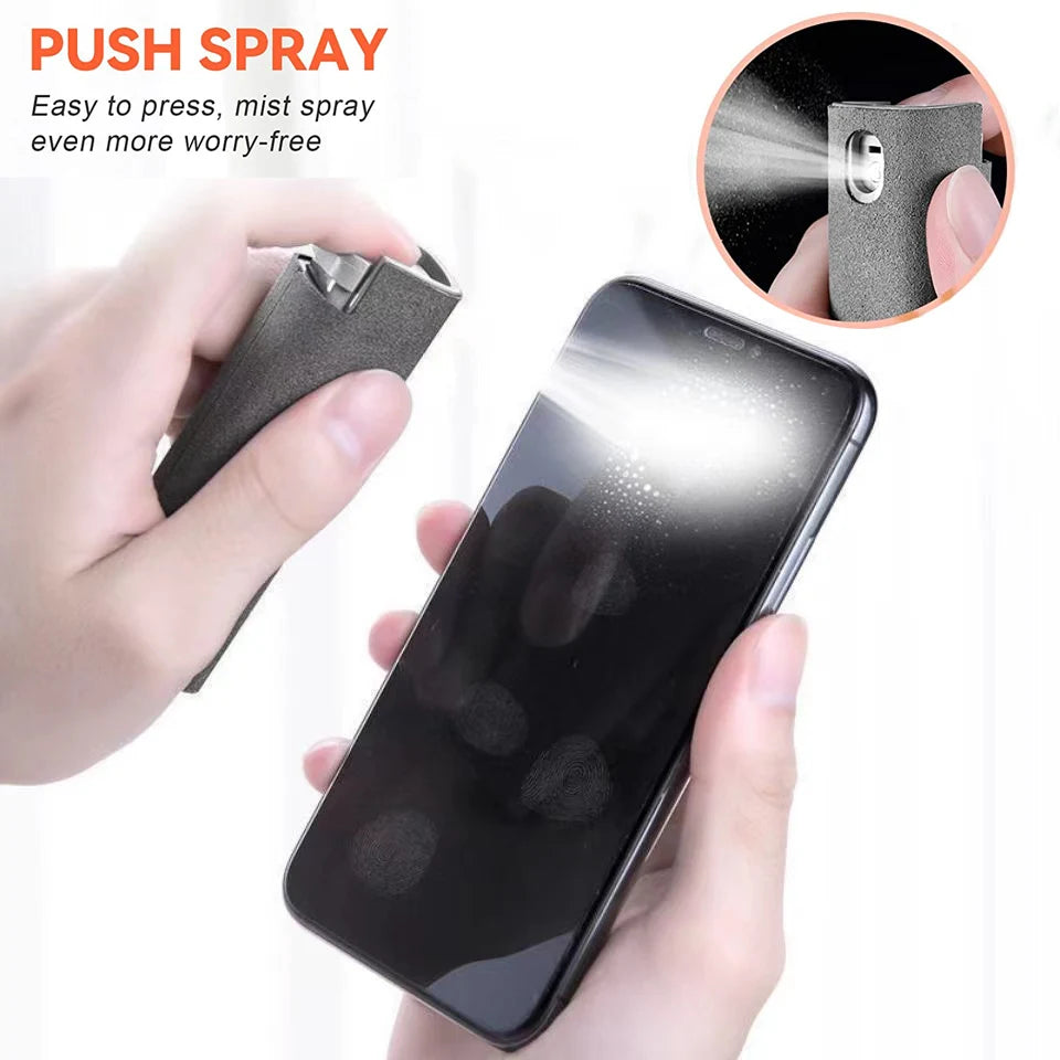 2 in 1 Microfiber Screen Cleaner Spray Bottle Mobile Phone Tablet Computer Microfiber Cloth Cleaning Wipes For iPhone Samsung Mi