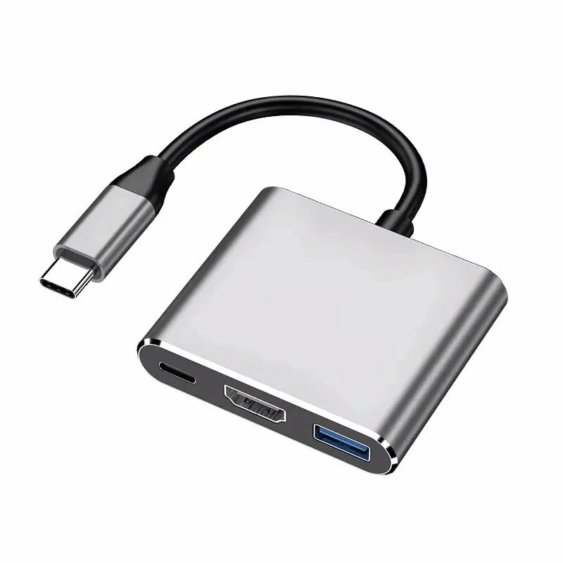 3 in 1 Usb Hub USB C to HDMI-compatible Splitter HUB Type-c to HDMI-compatible USB3.0 Docking Station For Macbook Air Converter