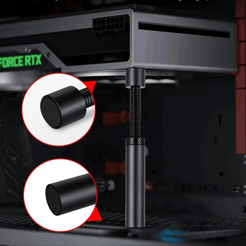 Aluminum GPU Holder Vertical Telescopic Rotating Stand Magnetic Bracket Video Card Holder Graphics Card Bracket Support 27-120mm