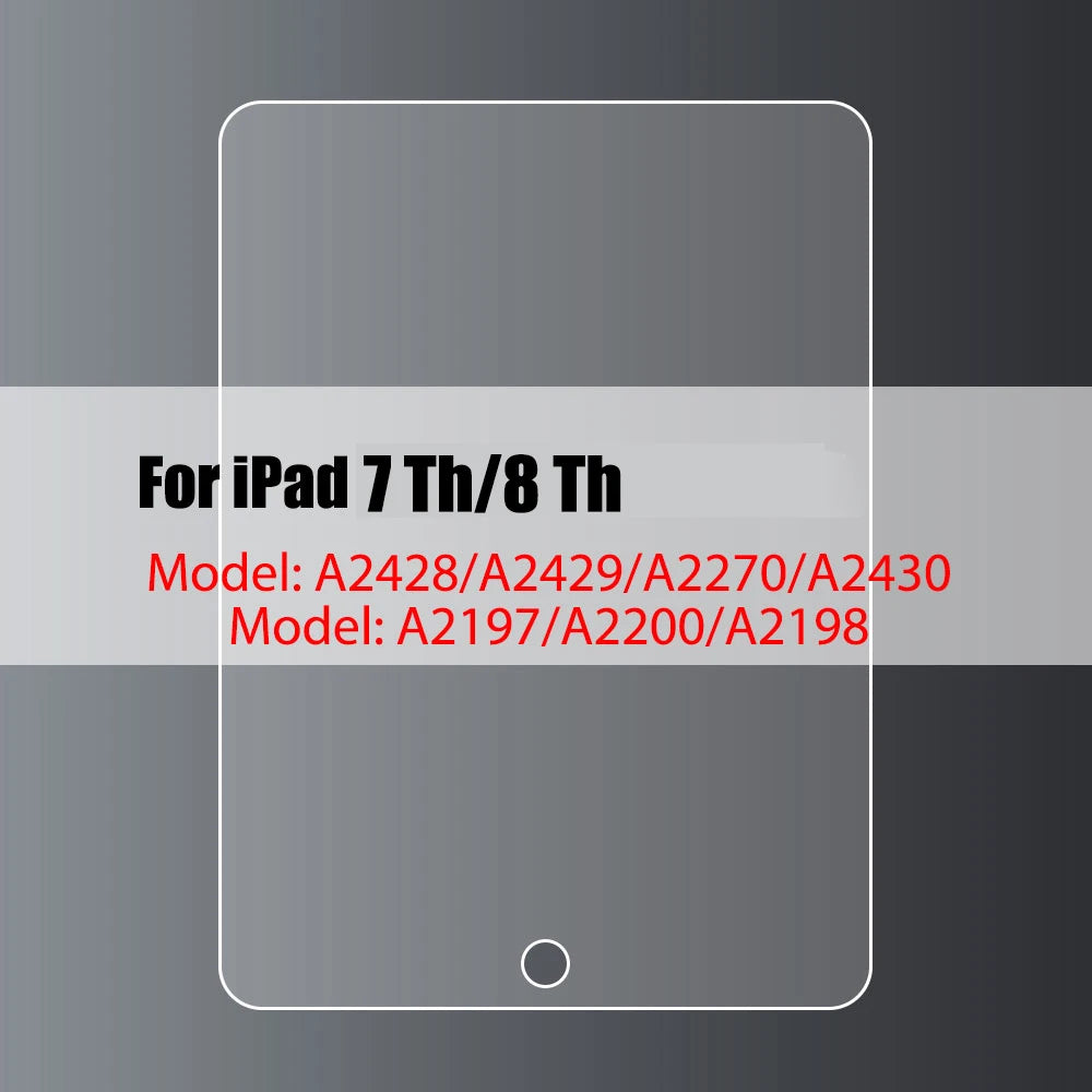 Tempered Glass Screen Protector For iPad 10.2 9.7 10. 5 10.9 Pro 11 New iPad 10 9 8 7 6 5 Air 4 3 2 Mini 2020 2021 2022