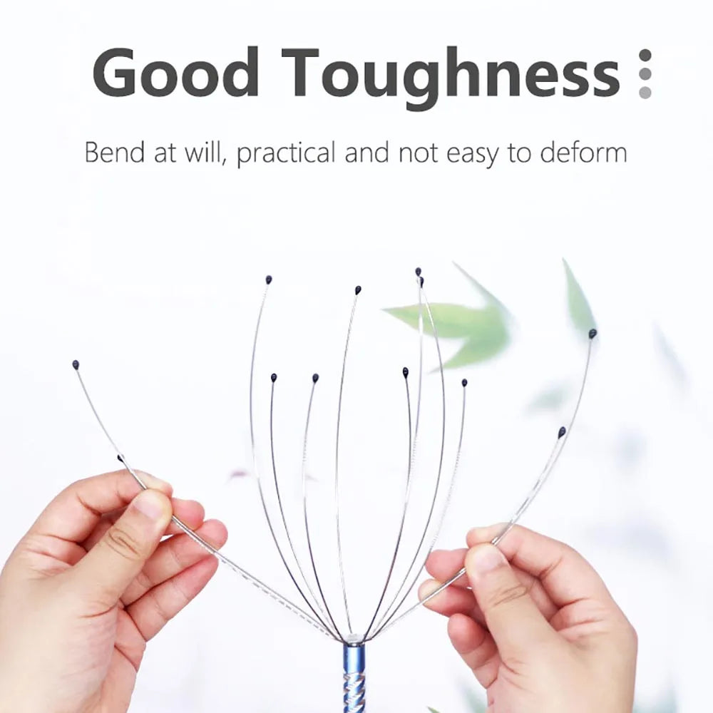1Pc/2Pcs Handheld Head Massager Stainless Steel Engraved Head Massager Massage Claw Scalp Scratcher Itch Reliever Soul extractor