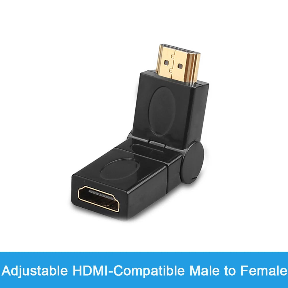 HDMI-Compatible Adapter 90 270 Degree Right Angle Male to Female Converter 4K HD Connector Mini / Micro HDMI-Compatible Extender