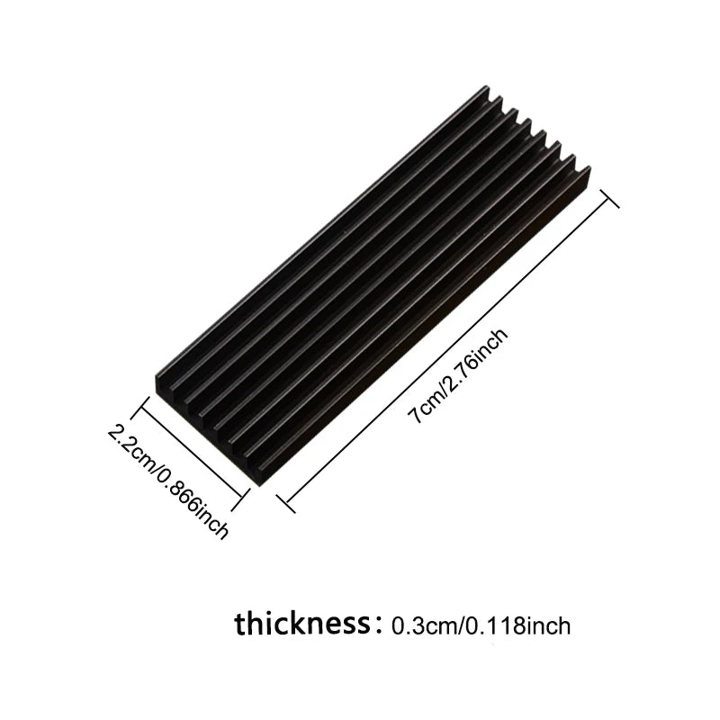 GPUHLOD M.2 SSD Heatsink M2 2280 Solid State Hard Disk Aluminum Radiator with Thermal Silicone Pad PS5 Desktop PC NGFF NVME