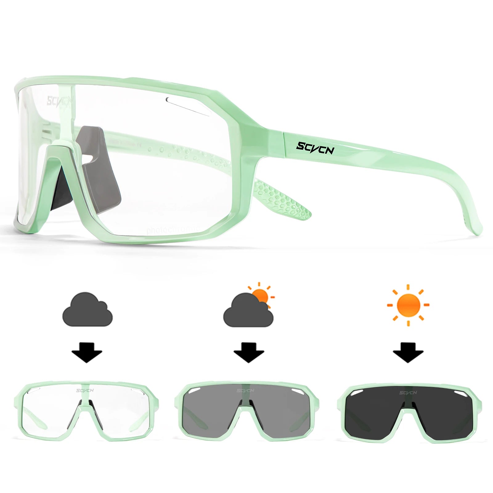 SCVCN New Outdoor Cycling Glasses Bike Sunglasses Men UV400 Eyewear Sports MTB Goggles Bicycle Women Riding Hiking Sunglasses