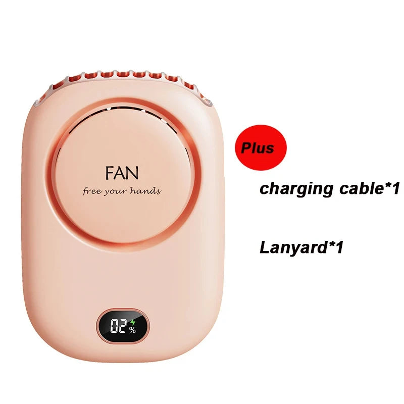 New Mini Portable Fan Portable Rechargeable Bladeless Turbo Ultra Quiet Student Hand Held Fan Outdoor Sports Travel